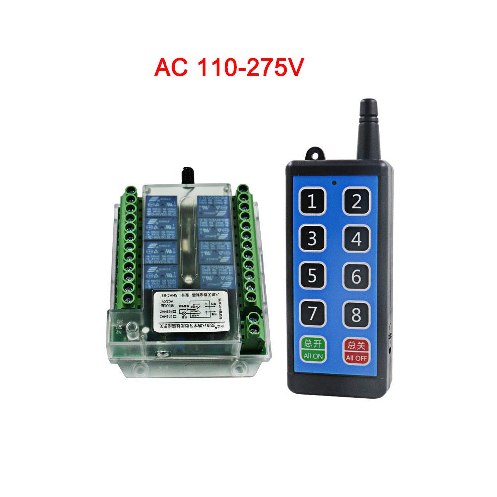 8 Channel Wireless RF Remote Control Switch 12V/24V/36V/220V Remote Control Wireless Remote Motor Control Switch