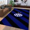 Tapis Rayé Inter Milan Bleu et Noir avec Logo de l'Équipe, Étoiles Convient pour une utilisation comme tapis antidérapant pour salon chambre canapés