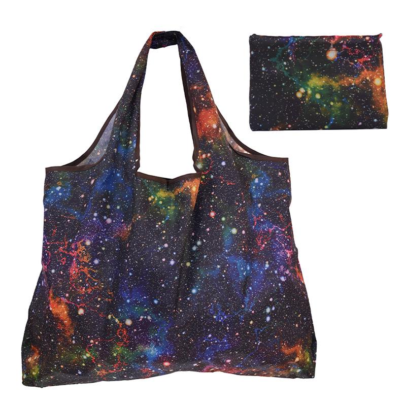 Foldable Large Shopping Bag Washable Reusable Easy To Carry Capacity Handbags Bee Bear Cat Flower Pattern