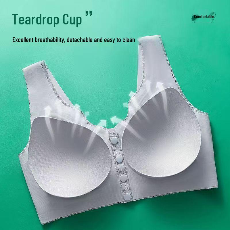 Upgraded Front-Button Comfort Bra for Middle-Aged and Elderly: Breathable, Anti-Sagging Sports Design