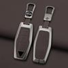 Zinc Alloy + Leather Car Key Case Cover Shell Fob For Mitsubishi Outlander 2022 2023 2024 2025 Control Car Interior Accessories