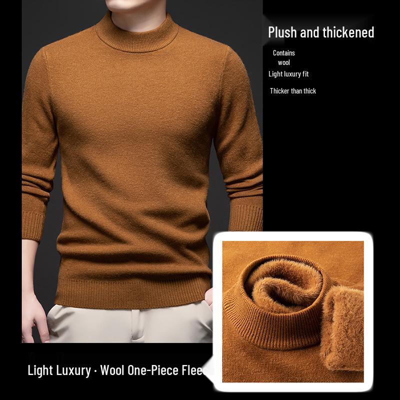 Men's Luxe Wool Half-High Collar Sweater 2024 - Autumn/Winter Collection