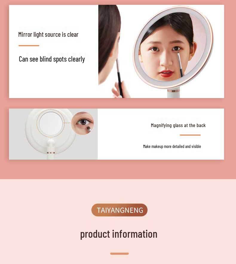 LED Makeup Mirror with Light, Portable Vanity Mirror for Dorms, Perfect for Internet Celebrities