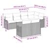 Garden Sofa Set with Storage 7 pcs Black Poly Rattan