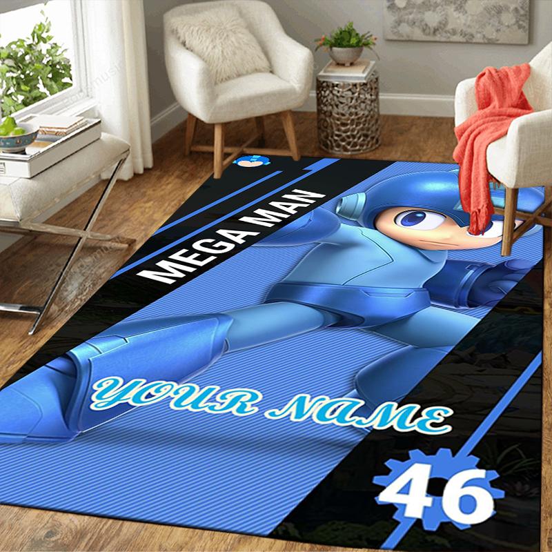 Custom 1Pc Mega Man Adventure Rug Office Carpet Indoor Outdoor Entrance Doormat Nonslip Soft And Comfortable Living Room D2915183