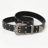 New Retro Engraved Belt Women's Versatile Jeans Belt European and American Punk Rivet Women's Belt