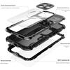 iPhone 15 Pro Red Pepper Waterproof Metal Case: Pressure-Resistant, Easy-Use Protective Diving Cover