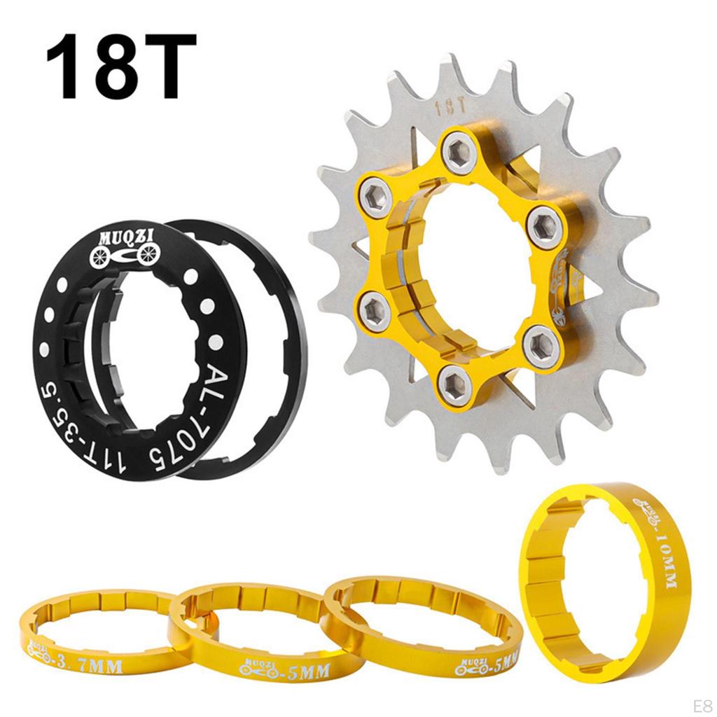 18 Set Aluminum Alloy Sprocket Adapter, Freewheel Component, Hub Refit Parts