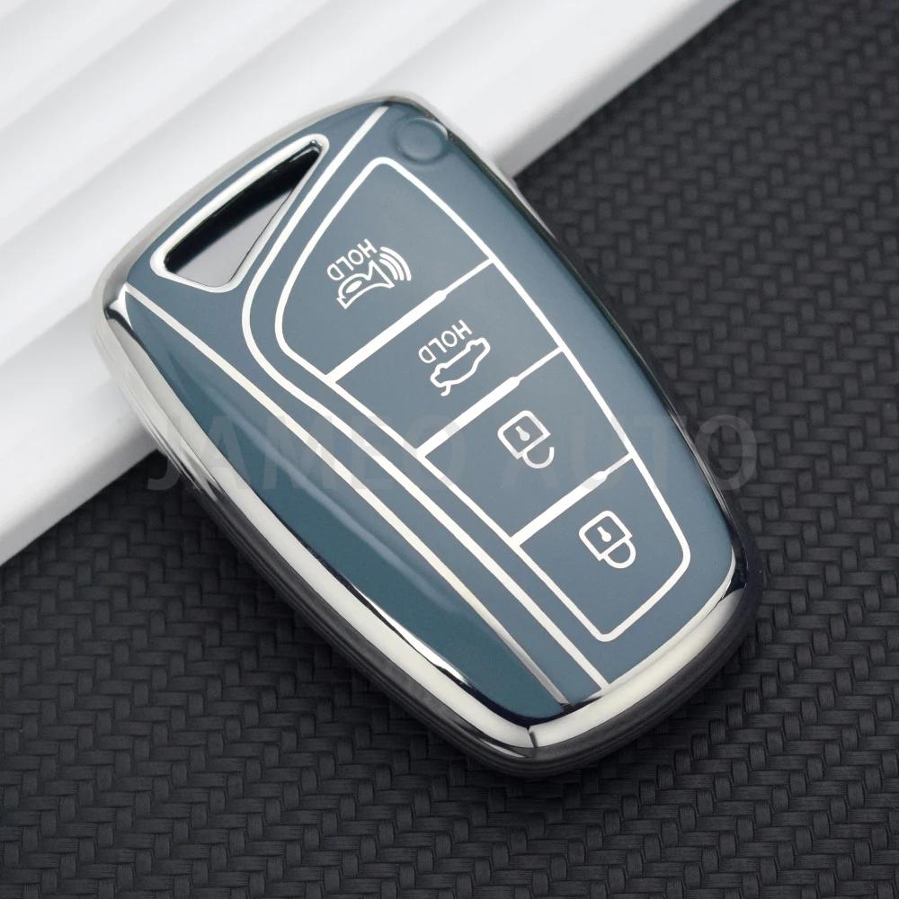 

Tpu Remote Key Case Cover Holder For Hyundai Grandeur Hg Sedan Genesis G80 Santa Fe 3Dm Grand Santafe Ix45 Equus Azera