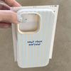 Blue Striped English Slogan Pattern Phone Case For iPhone 17 Pro Max 16 15 14 13 12 11 XS Max X XR 7 8 Plus 16E 17E 17 Air Cover