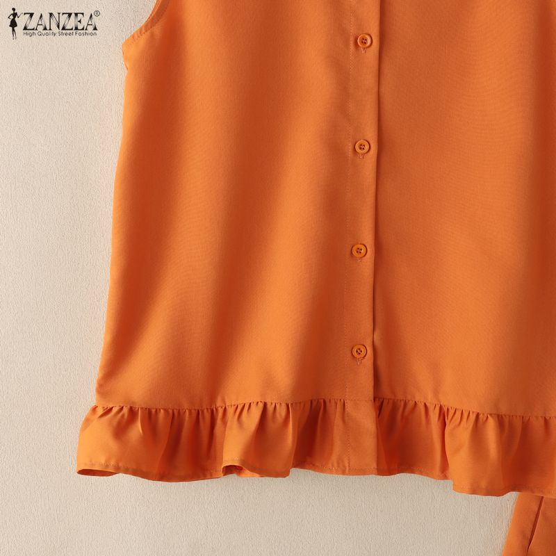 ZANZEA Women Sleeveless Vest Tops and Shorts Summer Two Piece Suit Sets