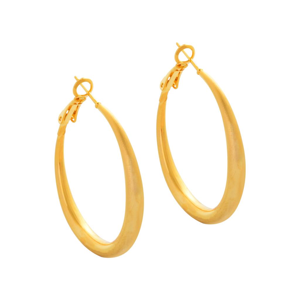 European and American Exaggerated Circle Earrings, High-end Sense, Personalized Brushed Light Luxury Earrings, Large Circle Temperament