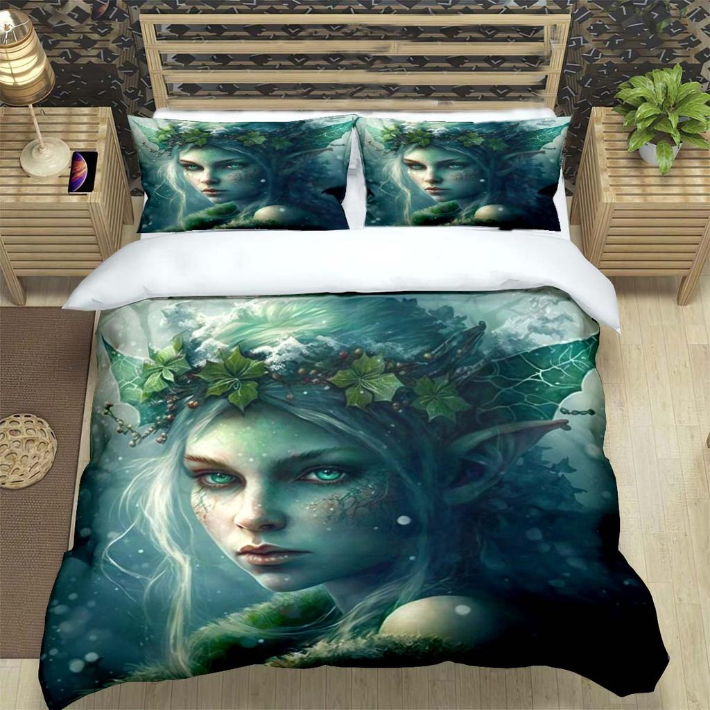 Game Sexy Cartoon Night Elf  Print Bedding Set Duvet Cover Comforter Bed  Youth Kids Girl Boys Luxury  Birthday Gift