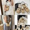Stylish Women's Woven Crossbody Bag 2023 Trendy Mini Purse For Daily Use In White Black Khaki Brown