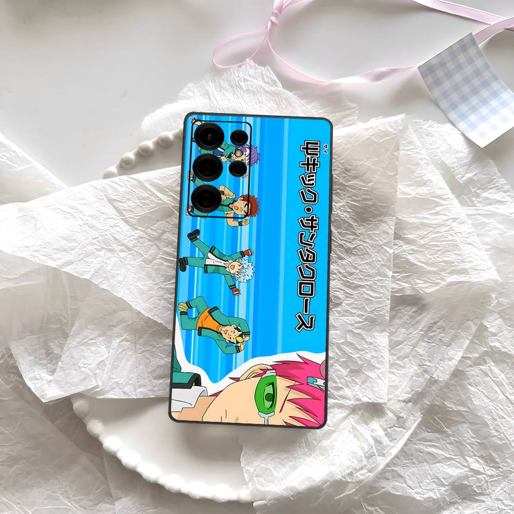 Cute Kitty Boy Saiki Kusuo Phone Case For Samsung S 24 Fe 25 Ultra Plus 20 Lite 21 30 22 23 24 22 Ultra 5G Fundas