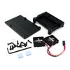 Per Raspberry Pi 4 3 Modello B 3B Plus Custodia in Alluminio con Doppia Ventola di Raffreddamento Involucro Metallico per RPI Raspberry Pi 4 3 Modello