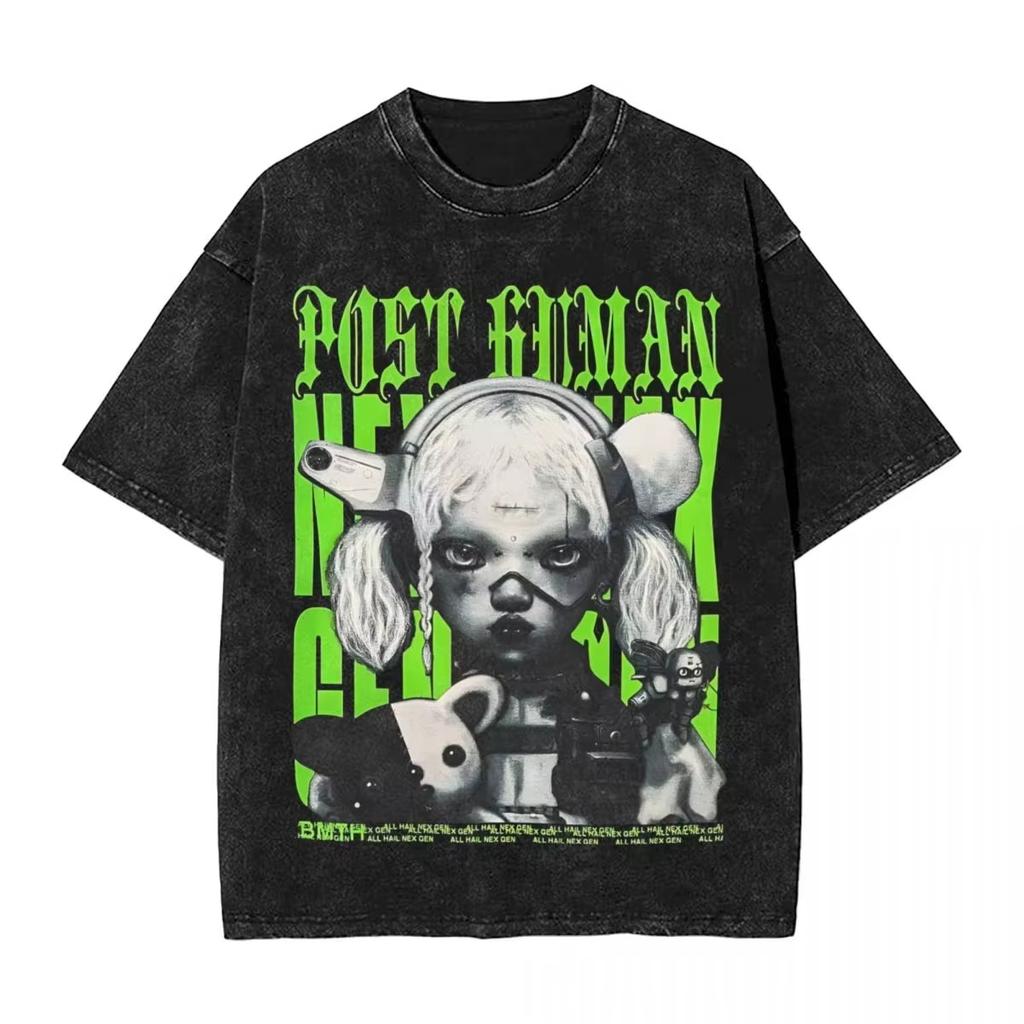 Maglietta Bring Me The Horizons Musica Rock Magliette Harajuku Manica Corta Streetwear T-shirt Estiva Uomo Donna Magliette Oversize Lavate