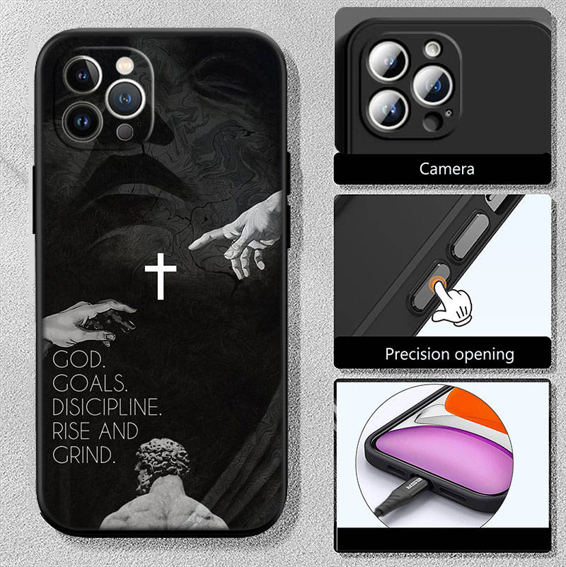 JO5 Verset biblic Isus Hristos Husă de telefon pentru Samsung A35 A25 A24 A15 A05S A05 M55 M35 M15 A06 A16 A02 A12 A13 A10 A20 A30 A22 A31 A32 A33 A41 A42 A50