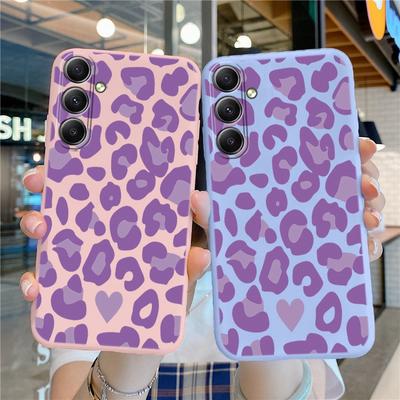 Leopard Patterned Soft Silicon Case For Samsung A55 M35 S24 Xiaomi Redmi Note 13 Pro 13C iPhone Huawei Honor Realme Camera Protective Shockproof Cover