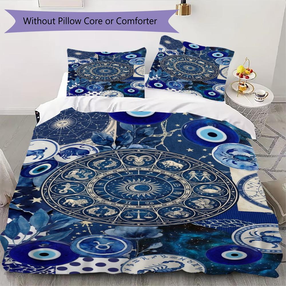 

constellations Pattern Bedding uilt Set uilt Cover Pillowcase Home Decoration Birthday Gift (1 * duvet cover + 2 * pillowcase without core)147 135x200cm