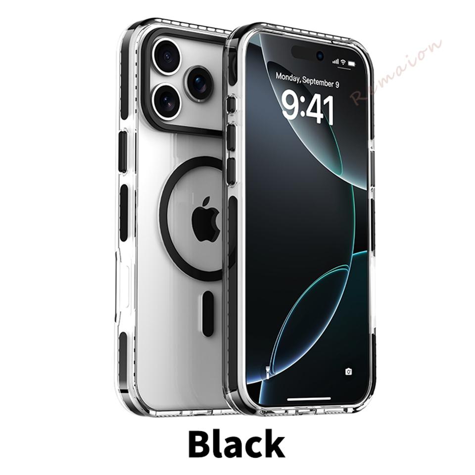 Clear Magnetic Phone Case for For Iphone 17 16 1 14 13 12 11 Pro Max 14 1 Plus 17 Air Official Transparent Protector Cover