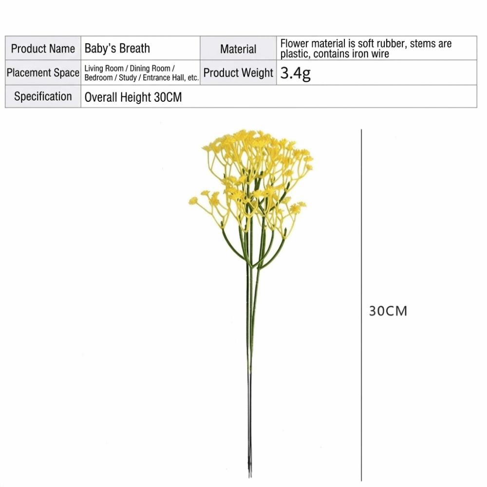 1PC Realistic Artificial Gypsophila Lifelike Plastic Flower Wedding Prop Event Layout