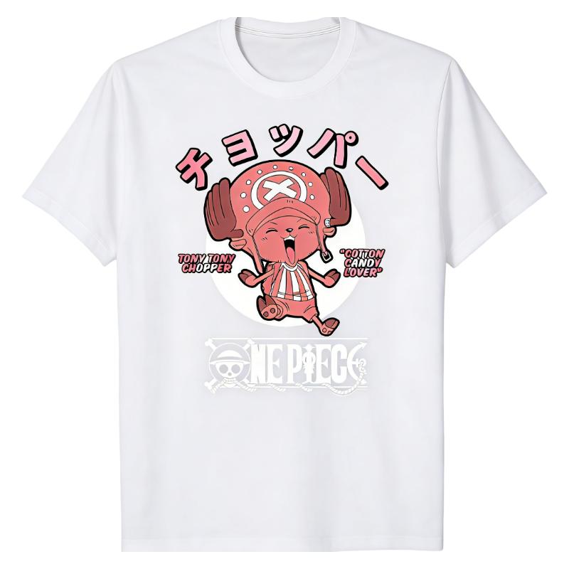 Tony Tony Chopper One Piece TShirt Cute Anime Character Graphic Print 100 Cotton Crew Neck Soft Casual Fashion Street Tops