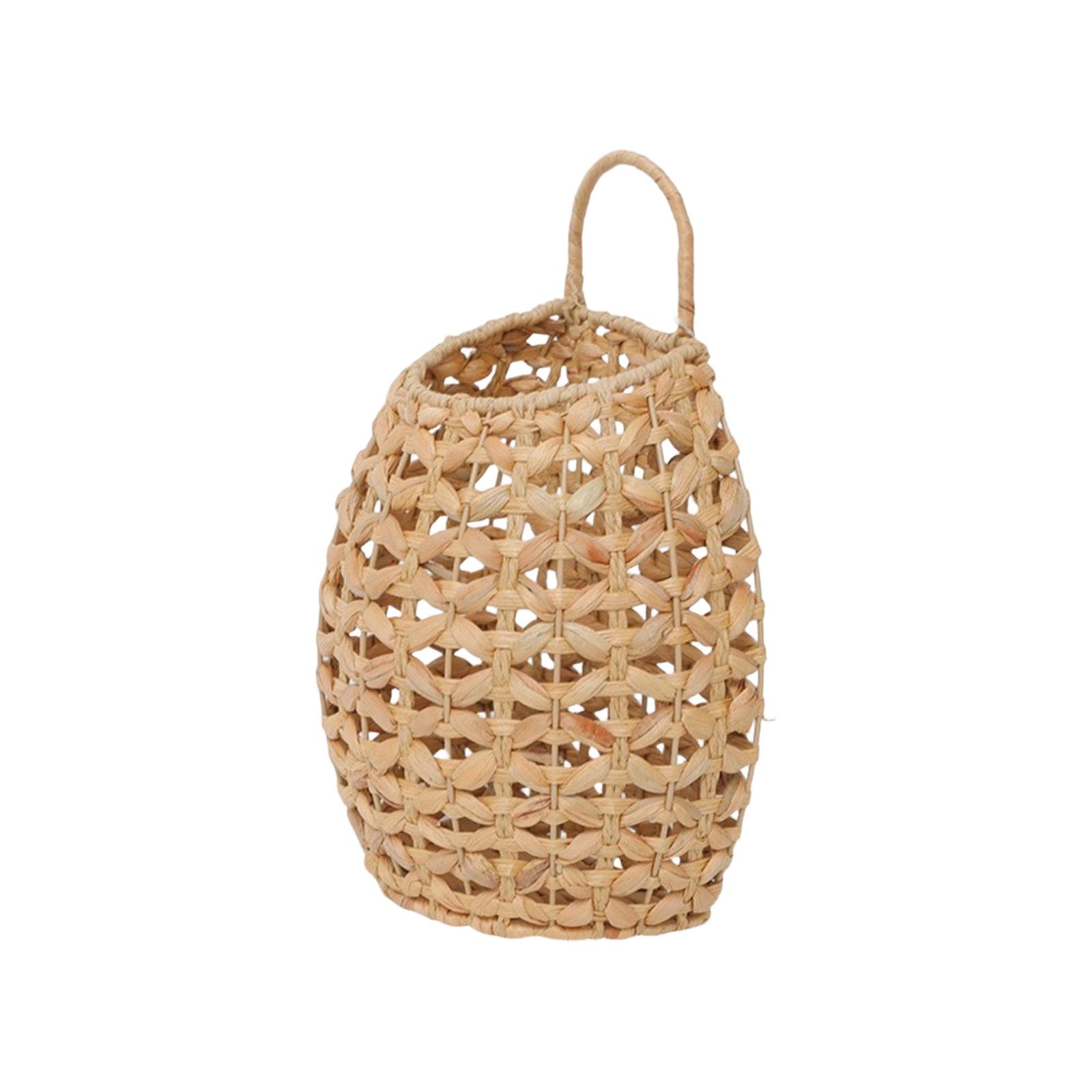 Gourd Grass Woven Storage Basket, Wall-mounted Basket, Woven Storage Basket, Wall-mounted Hand Basket, Living Room Entryway Wall Flower Basket