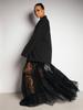 New Women's Long Dress Black Sexy Sheer Lace High Waist Business Commute Elegant Skirt