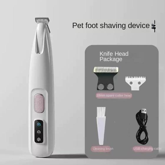 NEW Dog Paw Trimmer with LED Light Fully Waterproof Pet Hair Trimmer