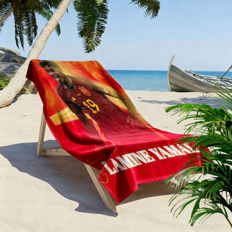 Lamine Yamal Rise Beach Towel, Large Soft Quick Dry Towel for Beach Camping Swimming