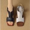 New Roman Style Retro Square Toe Open-toe Sandals Women's High-end Sense Versatile Special-heeled High-heeled Shoes