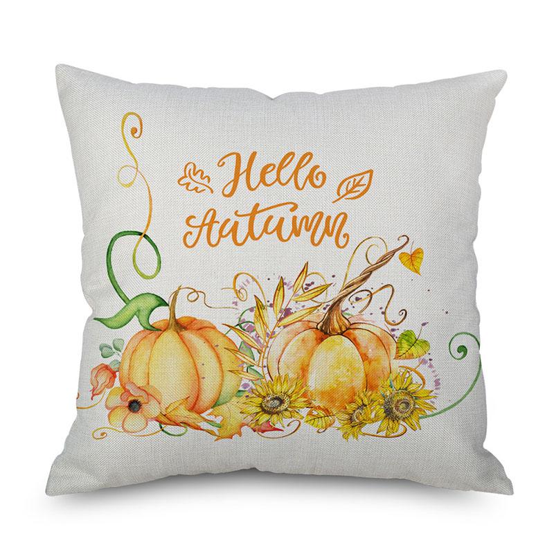 Thanksgiving Throw Pumpkin Pillow Cover Pillowcase Decorative Sofa Cover Cushion