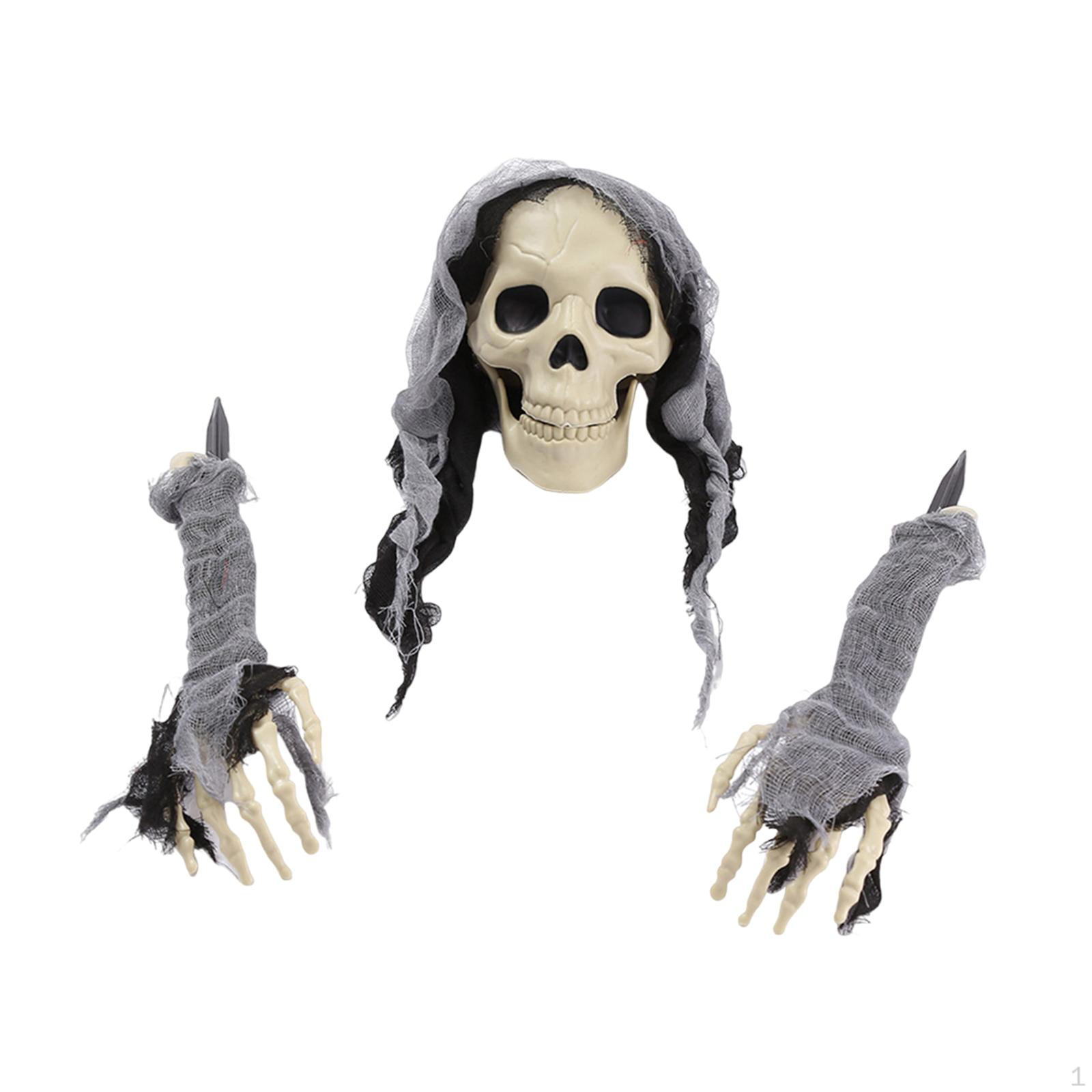 

Skeleton Stakes Halloween Decorations Figurine Statue Skull Decoration for Club сірий колір