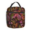 Red Paisley Mandala Lunch Box Portable Insulated Lunch Bag Reusable Cooler Bento Tote Bag for Women Men Work Picnic Hiking