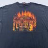 Vtg 2000 HARLEY DAVIDSON MOTORCYCLE NEW YORK CITY FLAMES T-Shirt LARGE Biker 90s
