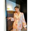 Pajamas for Women Spring and Autumn New Ice Silk Long-sleeved Autumn Thin Summer Outer Wear Home Clothes Set