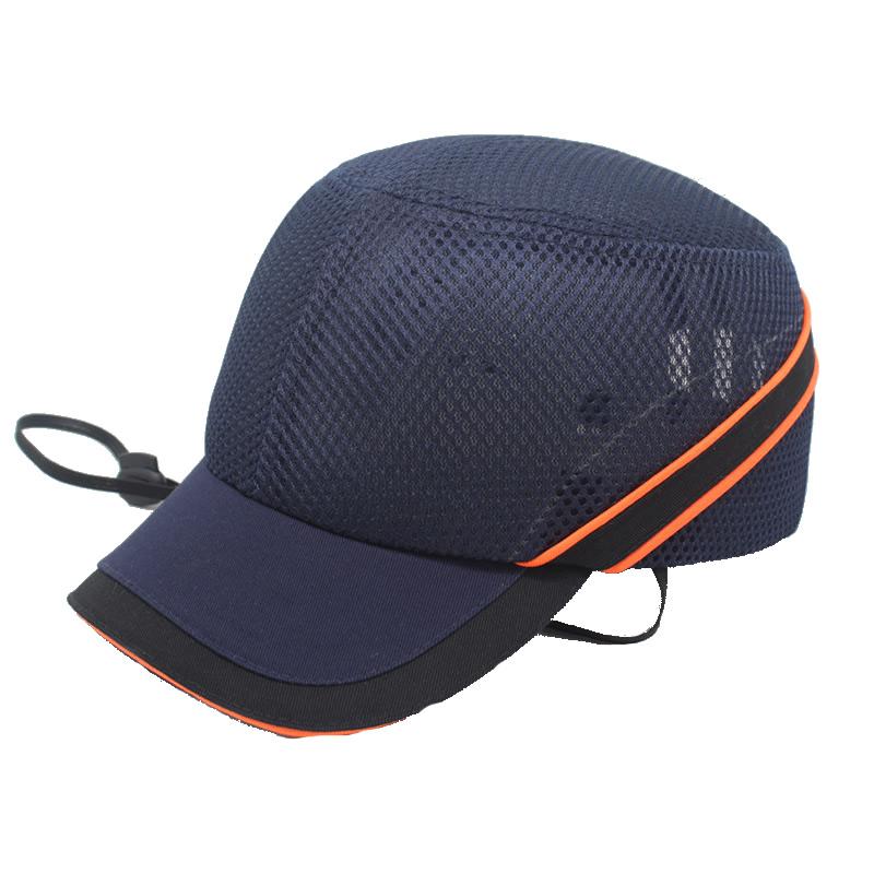 Work Safety Hi-Viz Strip Bump Cap Hard Inner Shell Protective Helmet Baseball Hat Style For Work Head Protection