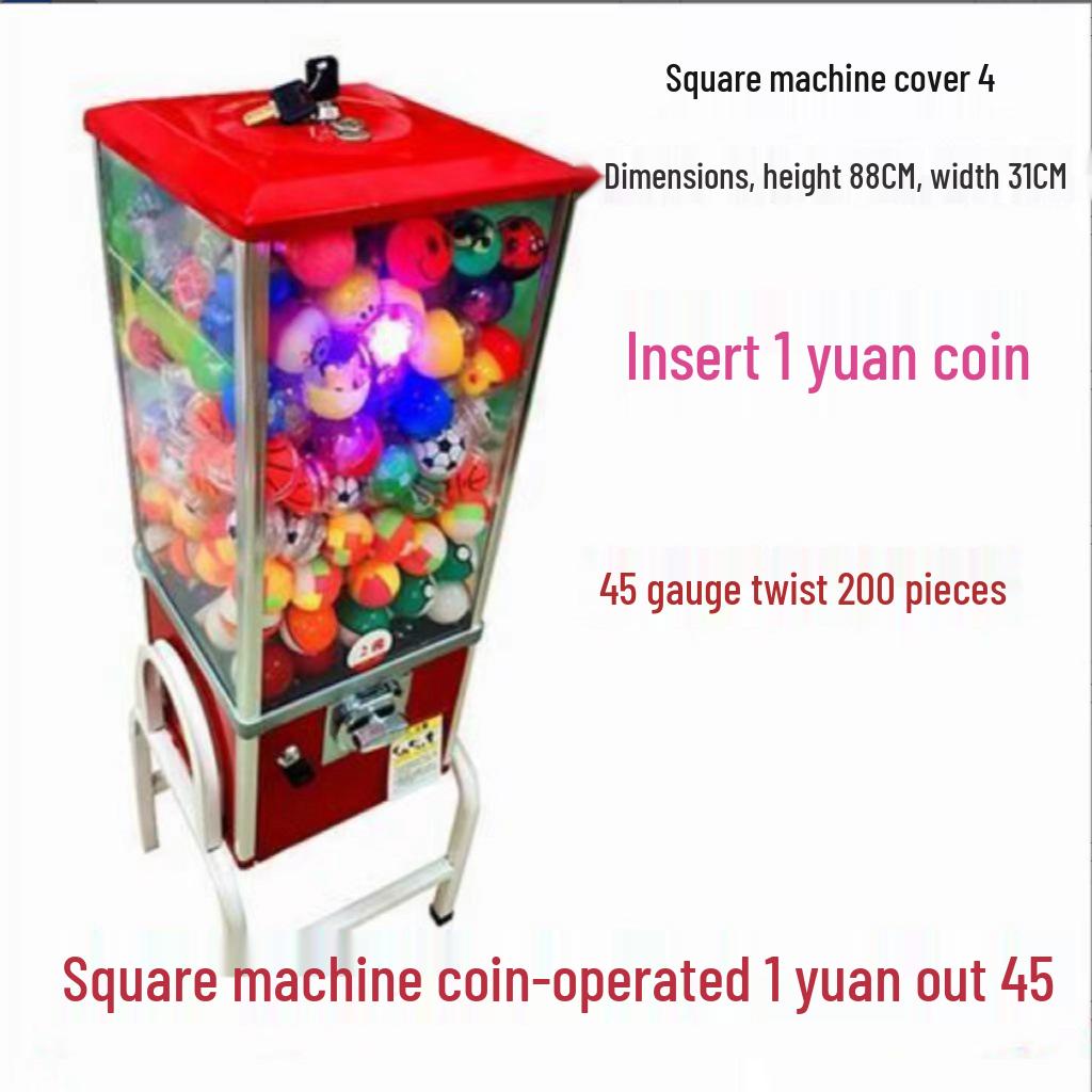 Gashapon Toy Coin-Operated 32mm Bouncy Ball Vending Machine - Amusement Self-Service Unit
