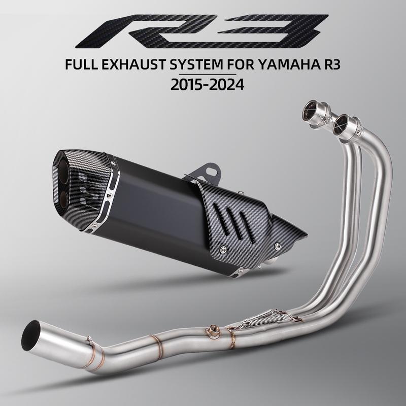 MT03 Exhaust System For Yamaha R3 R25 MT25 2015-2024 Motorcycle Exhausts Pipe Kit Headers Tube S7 Double Hole Muffler