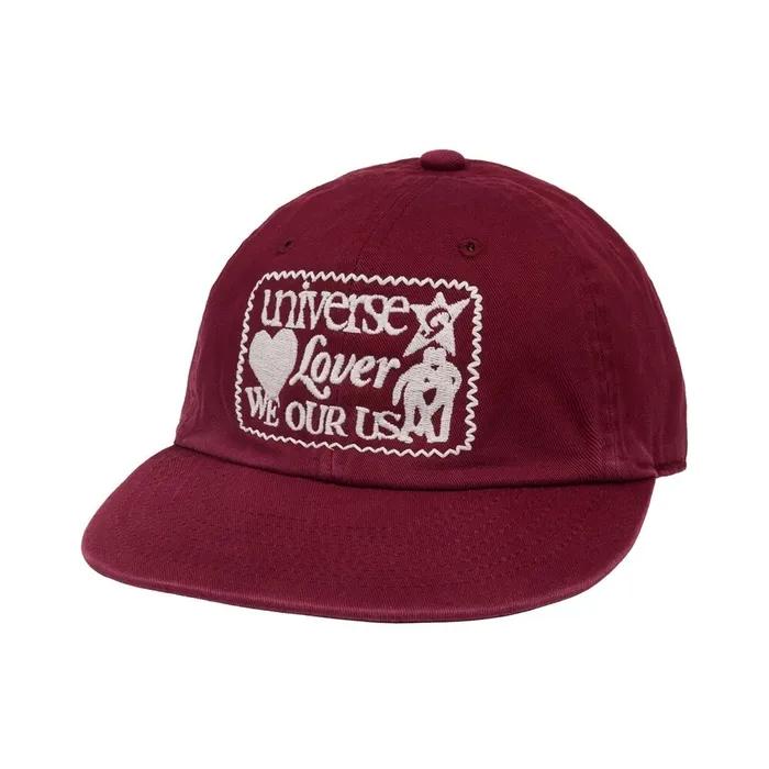 Universe Rubber Patch Washed Cap_BURGUNDY