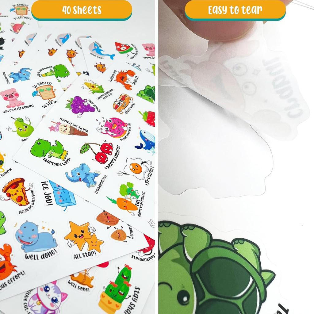 800PCS Fun Stickers for Kids, Positive Stickers for Kids Classroom, Classroom Prizes Elementary, Removable Teacher Stickers for Grading and Rewards