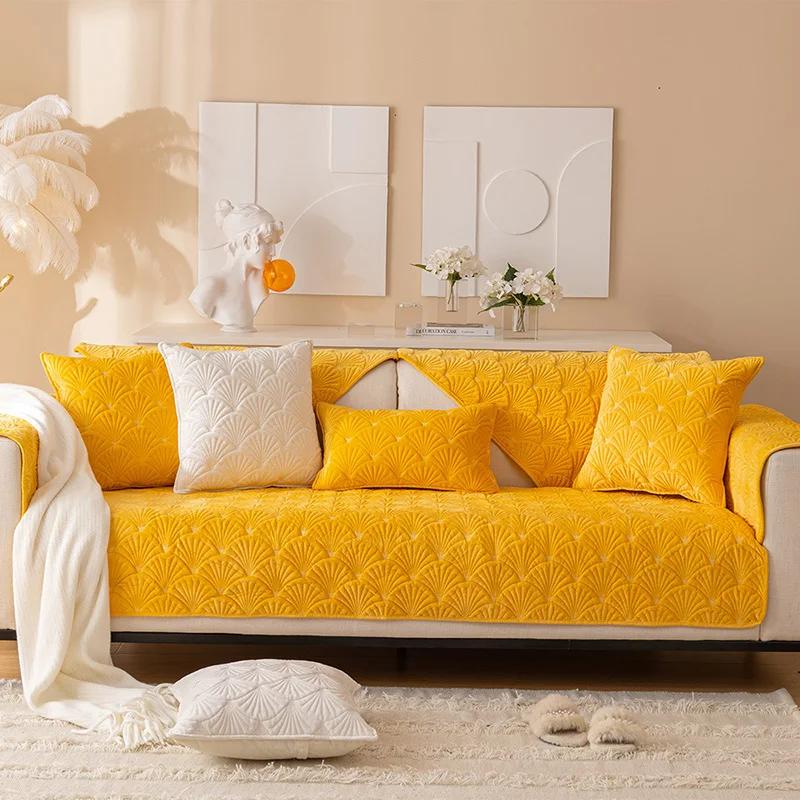 

Sofa Chaise Cover Lounge Slipcover Non Slip Sectional Sofa Couch Cover Plush Sofa Towel Solid Corner Couch Cover L Shaped W70xL70