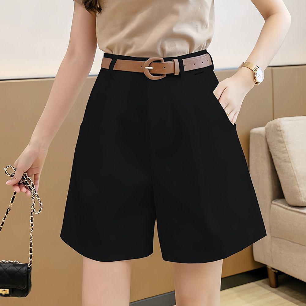 Women's Loose A-line Wide-leg Suit Shorts, Summer 2026 Korean Style Casual Pants