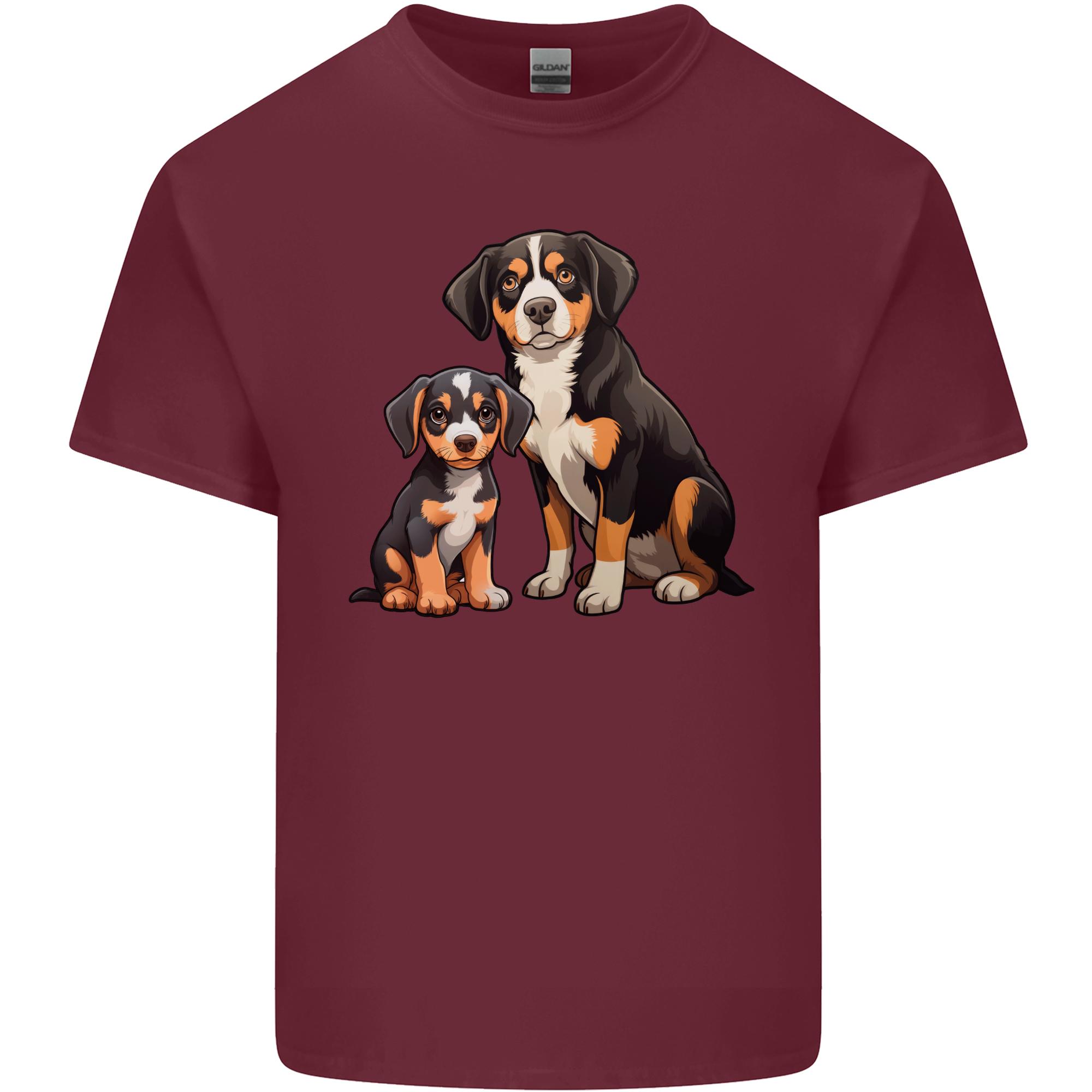 Entlebucher With Puppy Dog Unisexs Light Cotton TShirt S