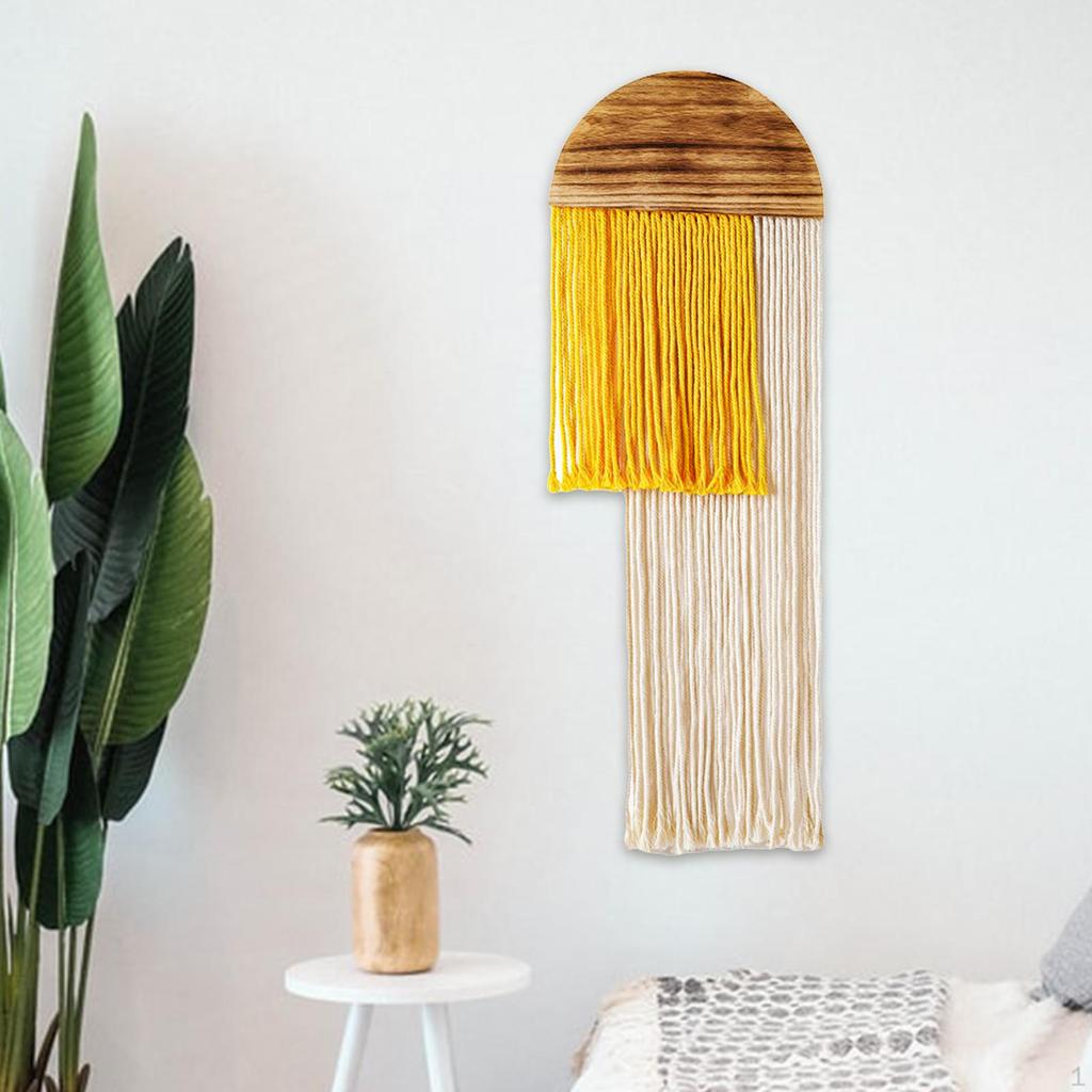 Wall Hanging Bohemian Ornament Macrame Tassel Tapestry for Background Nursery