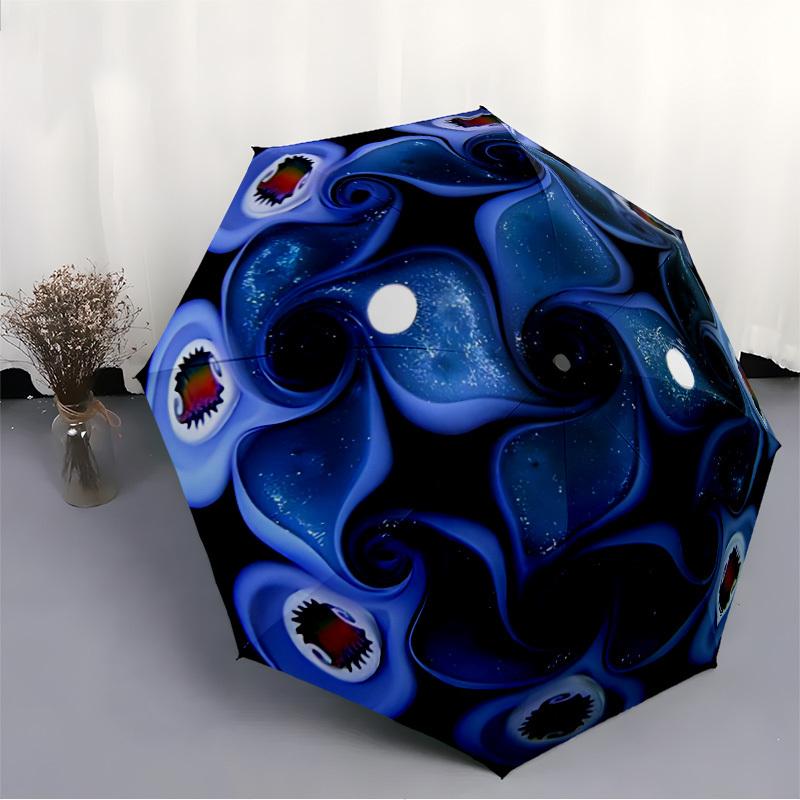 1pc Abstract Artwork Folding Umbrella, Durable, Suitable for Outdoor Activities or Rain, Suitable for Commuting yy251027133