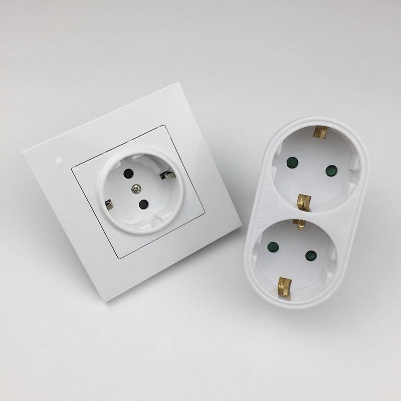 Presa di Corrente Estensione Doppia Wireless Standard Europeo Tedesco