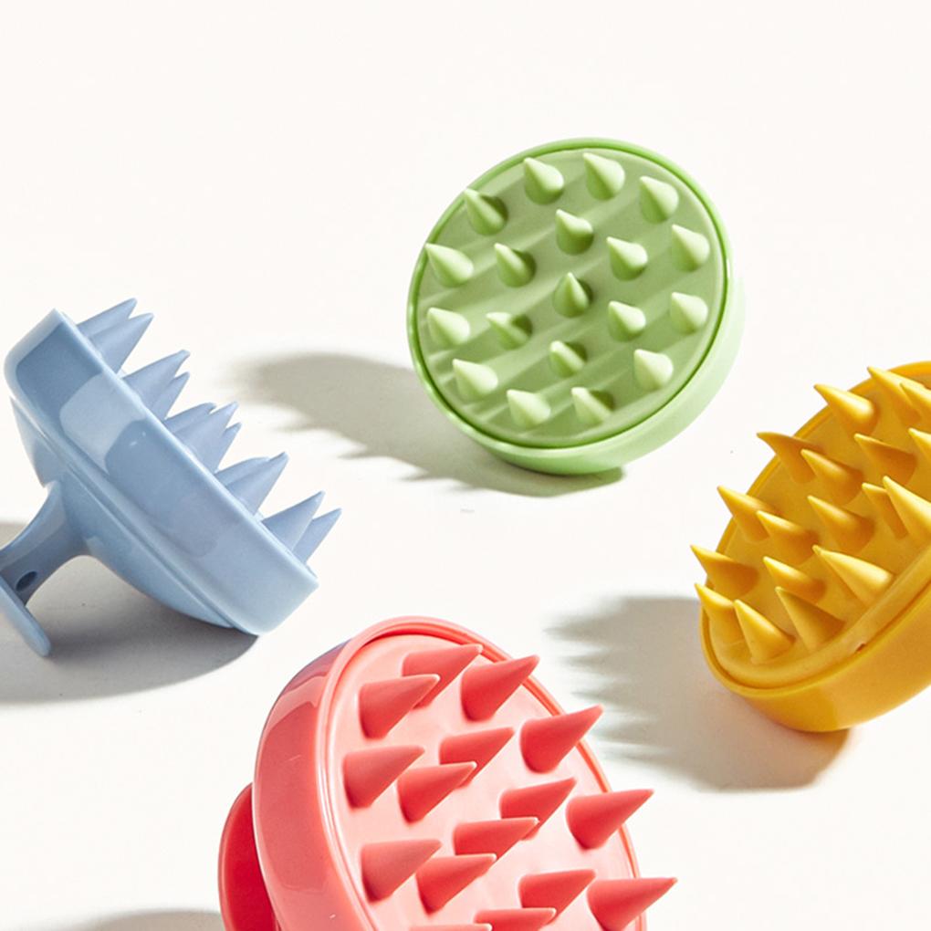 Handheld Scalp Soft Brush Stress Relief Shower Hair Root Massager Wet Dry Use Bathing Scrubber Men Exfoliator Households