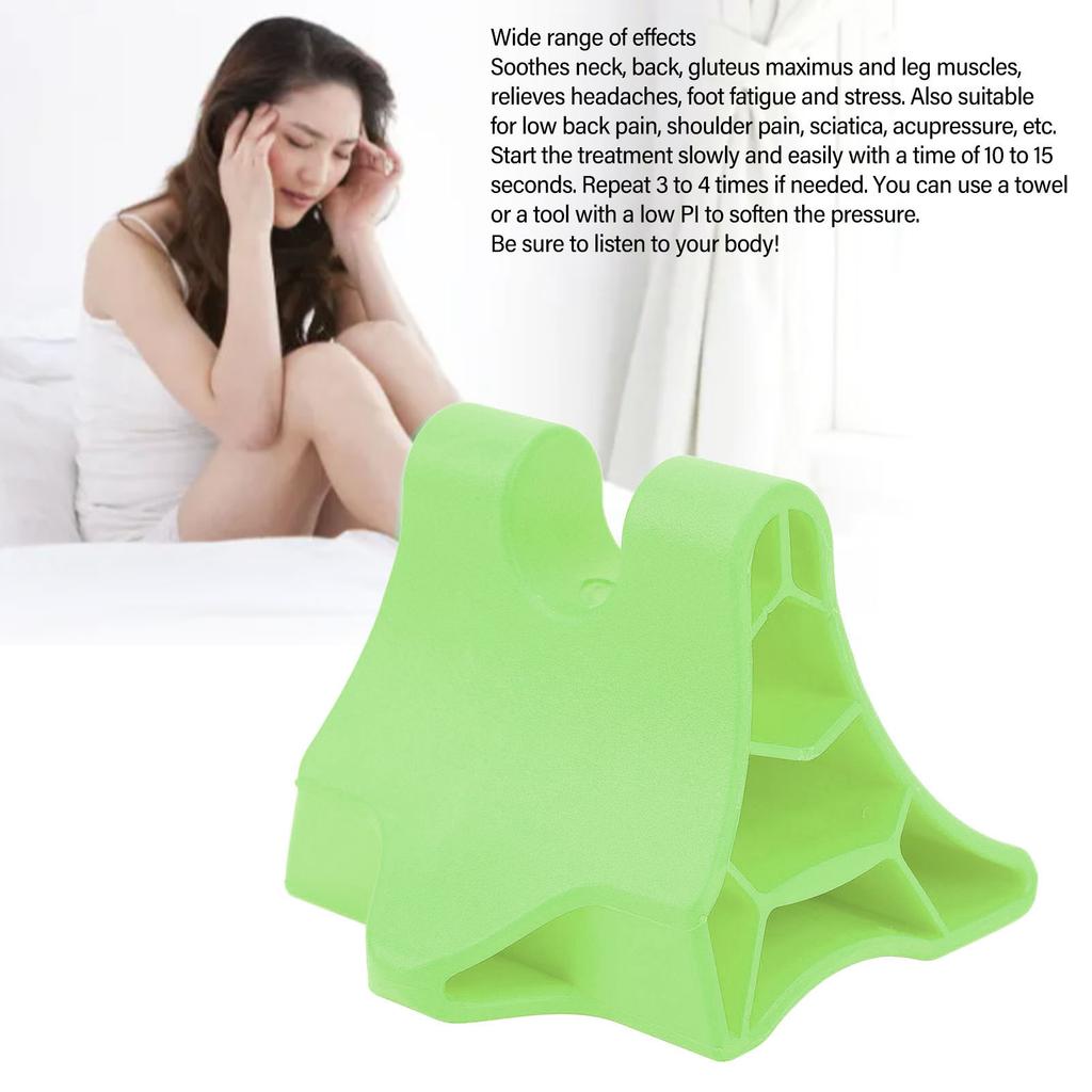 Occipital Release Tool ABS Portable Manual Suboccipital Release Device Neck Shoulder Muscle Pain Release Body Trigger Point Massager for Home Green
